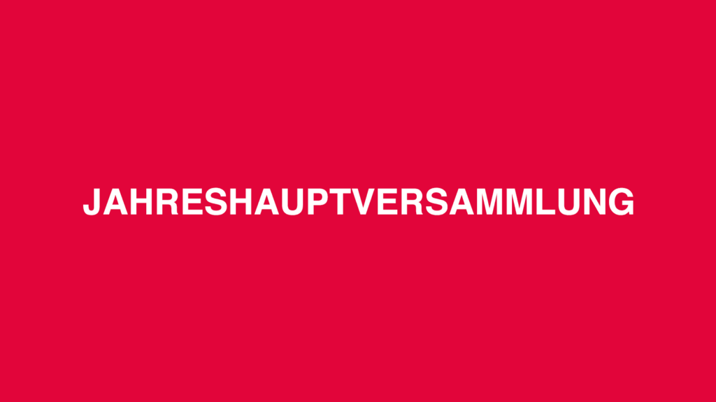 Jahreshauptversammlung