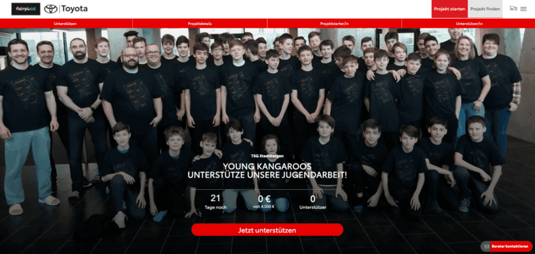 Mit der Toyota-Crowd Funding-Aktion Topstar Kangaroos